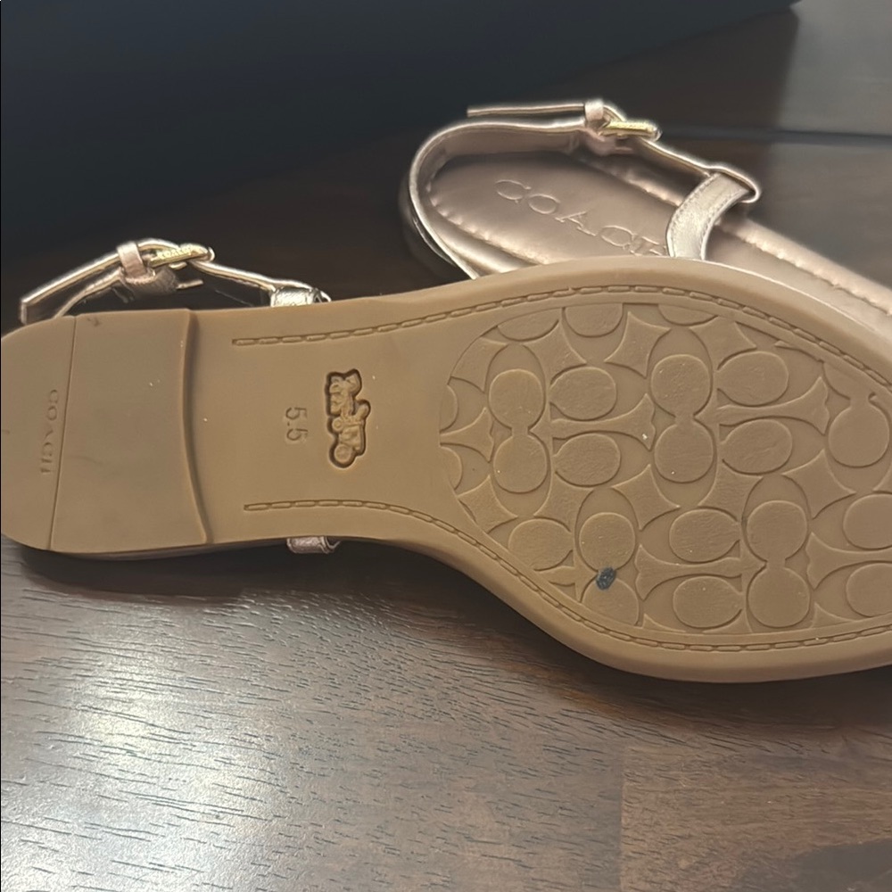 Coach Metallic Gold Sandals - Picture 4 of 6